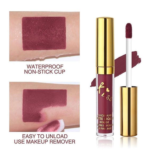 12Pcs/Set Velvet Makeup Classic Waterproof Long Lasting Matte Liquid Lipstick - Picture 3 of 7